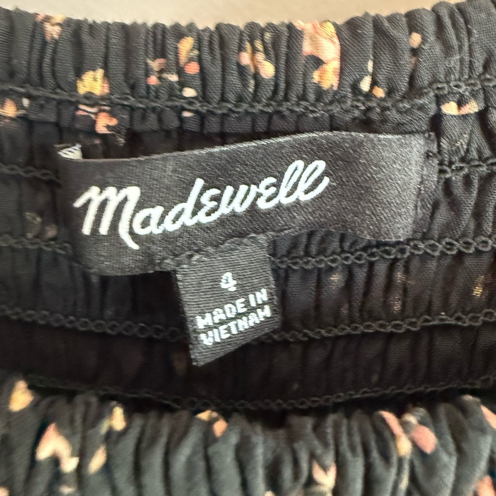 Floral Black Jumpsuit size 4 madewell - Picture 6 of 7
